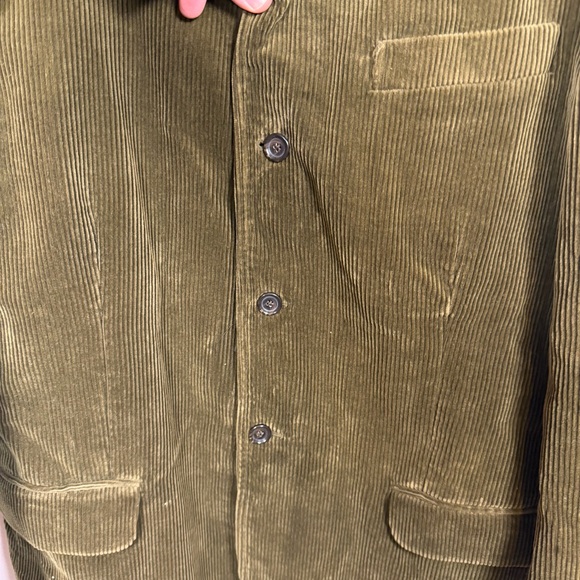 SOLD — Vintage Polo Ralph Lauren XL Olive Corduroy Blazer Coat Academia 90s - Picture 7 of 9